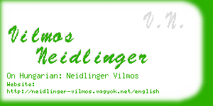 vilmos neidlinger business card